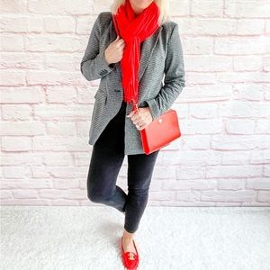 Loft Houndstooth Boyfriend Blazer - 4P